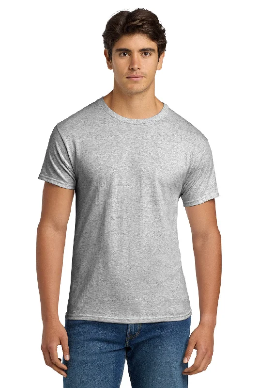 cool and casual short sleeve shirts for hot days -Hanes Mens EcoSmart Short Sleeve Crewneck T-Shirt - Ash Grey