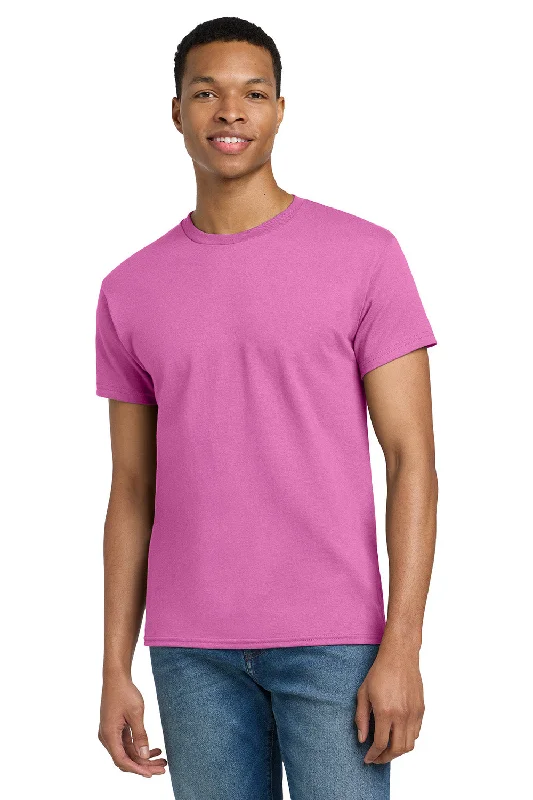 breathable short sleeve t-shirts for men’s sports -Gildan Mens Ultra Short Sleeve Crewneck T-Shirt - Azalea Pink