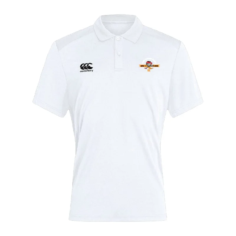 men’s slim-fit short sleeve shirts for casual wear -Flint Rogues Club Dry Polo by Canterbury