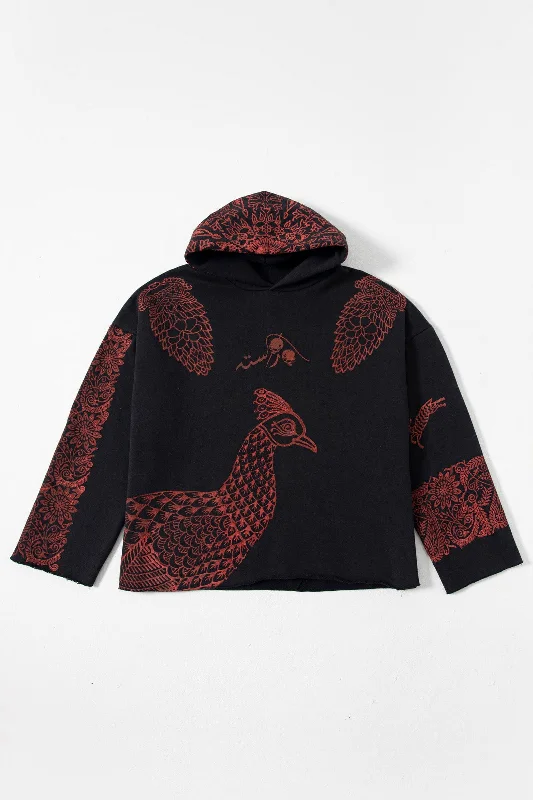 Men’s warm travel pullover-"KALAMKAAR" VERSION 2 BLOCKPRINT HOODIE