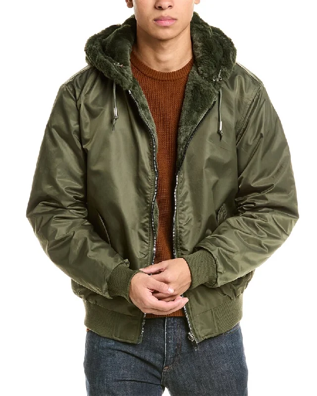 Men's lightweight rain jackets-American Stitch Reversible Jacket