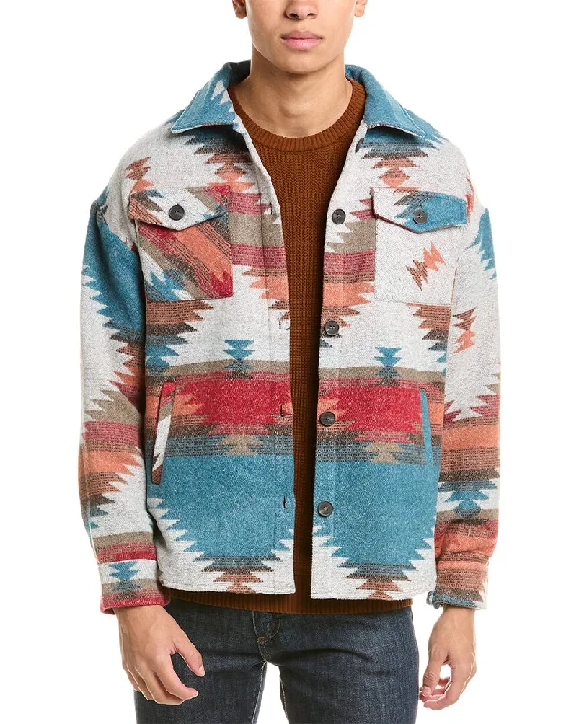 Men's textured quilted jackets-American Stitch Shacket