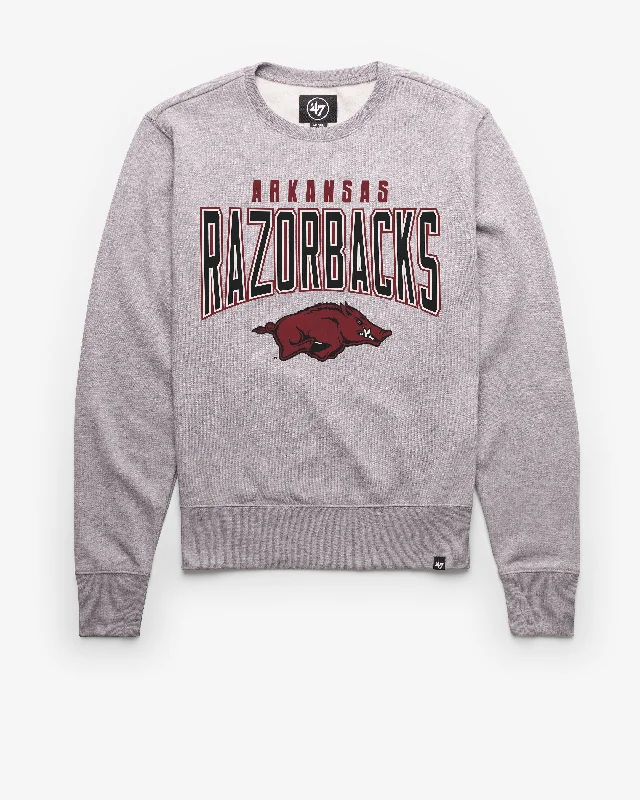 Men’s trendy black hoodie-ARKANSAS RAZORBACKS TEAM ELEMENTS ARCH '47 HEADLINE CREW