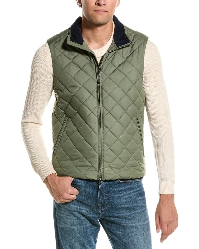 Men's sleek quilted jackets-Brooks Brothers Diamond Quilted Vest