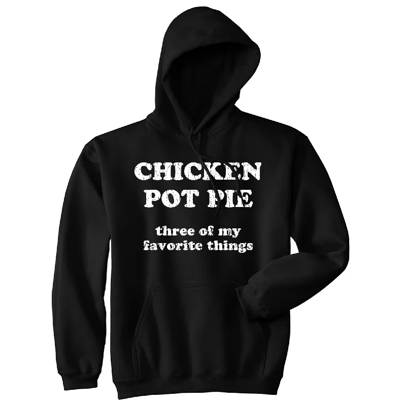 Men’s lightweight navy hoodie-Chicken Pot Pie Three Of My Favorite Things Hoodie Funny 420 Weed CBD Sweatshirt