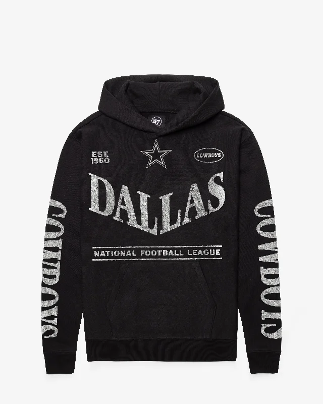 Men’s trendy navy hoodie-DALLAS COWBOYS GRINDSTONE '47 FOUNDATION HOOD