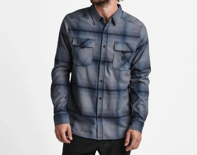 Men's rugged denim jackets-Diablo Alpinist Long Sleeve Flannel In Blue