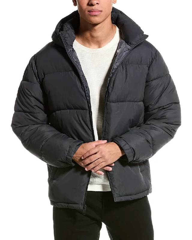 Men's dense fleece jackets-Hawke & Co. Large Quilted Puffer Coat