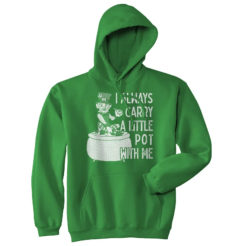 Men’s stylish black hoodie-I Always Carry A Little Pot With Me Hoodie