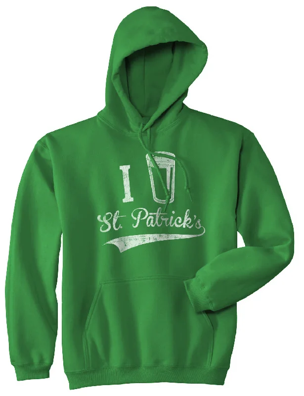 Hoodie for morning strolls men-I Beer St Patricks Hoodie Funny Saint Paddy Day Irish Hooded Sweatshirt