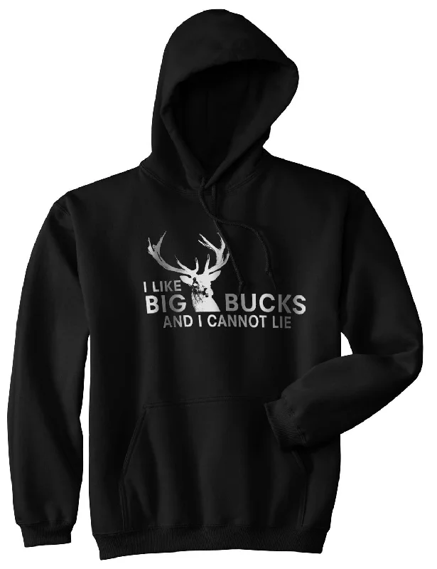 Hoodie for evening lounging men-I Like Big Bucks and I Cannot Lie Funny Sweater Deer Hunting Shirt Gift Hunter