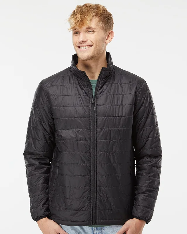 Men's polar fleece jackets-Independent Trading Co. Men's Puffer Jacket