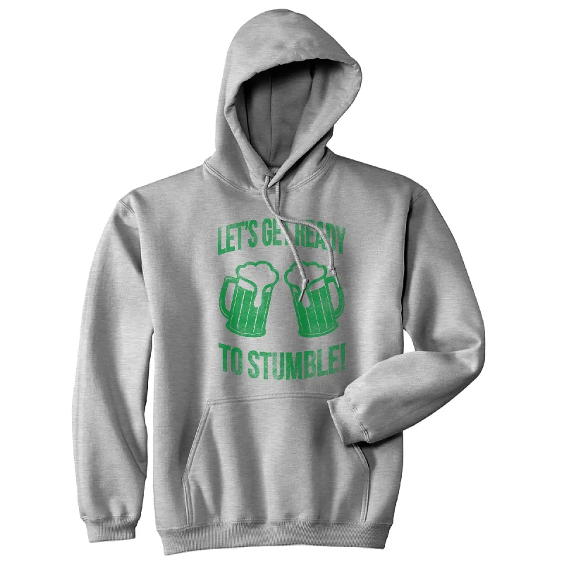 Men’s breathable gym hoodie-Lets Get Ready To Stumble Hoodie Funny St Patricks Day Green Saint Paddy Saying Drinking Sweatshirt