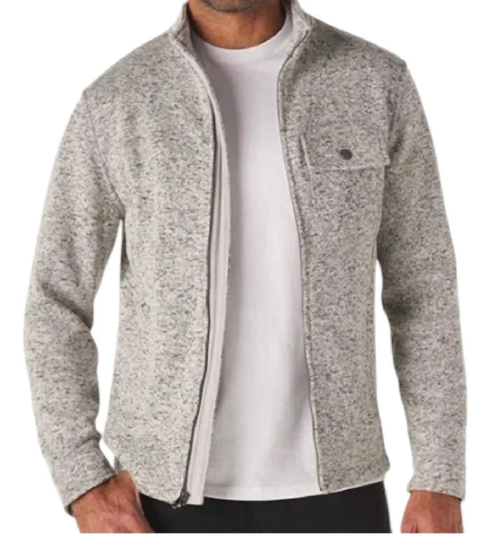 Men's urban bomber jackets-Lincoln Fleece Jacket In Grey