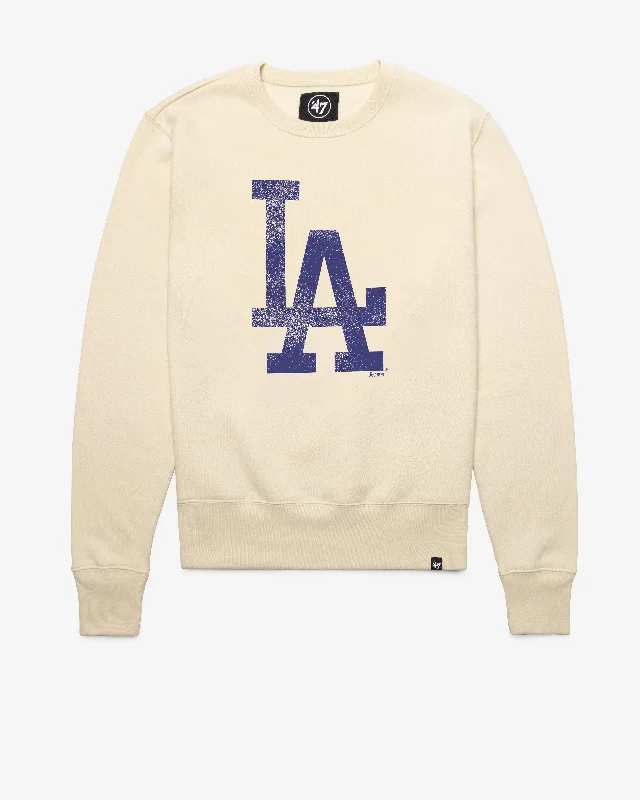 Men’s lightweight navy hoodie-LOS ANGELES DODGERS D IMPRINT '47 HEADLINE CREW