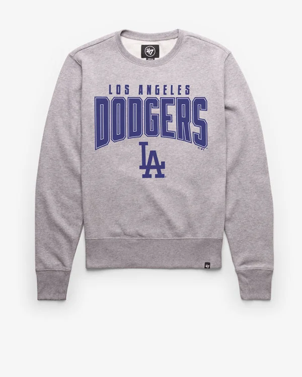 Hoodie for outdoor lounging men-LOS ANGELES DODGERS TEAM ELEMENTS ARCH '47 HEADLINE CREW