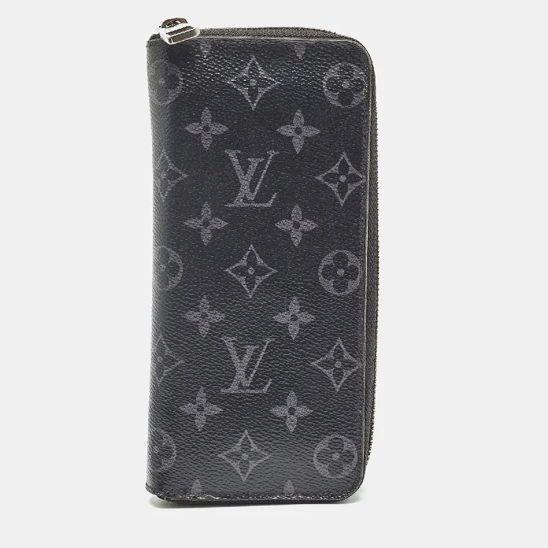 Men's thermal puffer jackets-Louis Vuitton Damier Graphite Canvas Zippy Vertical Wallet..