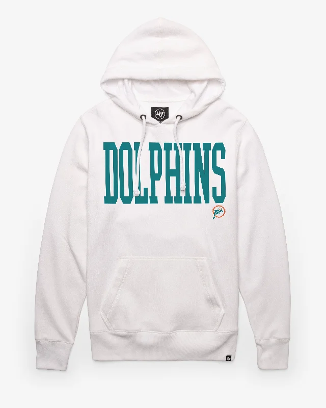 Men’s breathable gym hoodie-MIAMI DOLPHINS HISTORIC DIME '47 HEADLINE HOOD