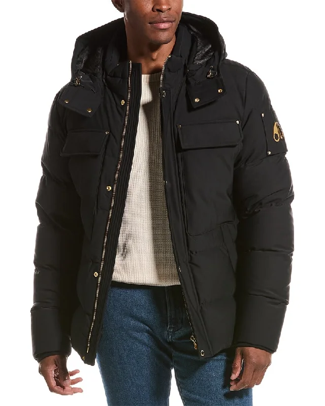 Men's textured quilted jackets-Moose Knuckles Skillman Down Coat