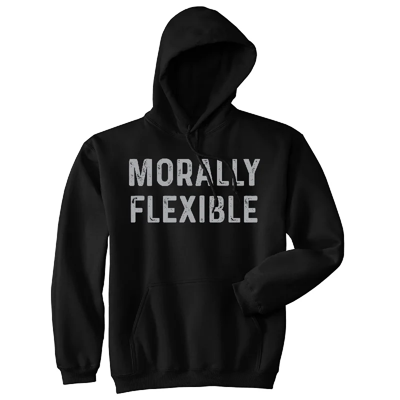 Men’s premium grey hoodie-Morally Flexible Hoodie Funny Sarcastic Saying Bachelor Party Gift Sweatshirt