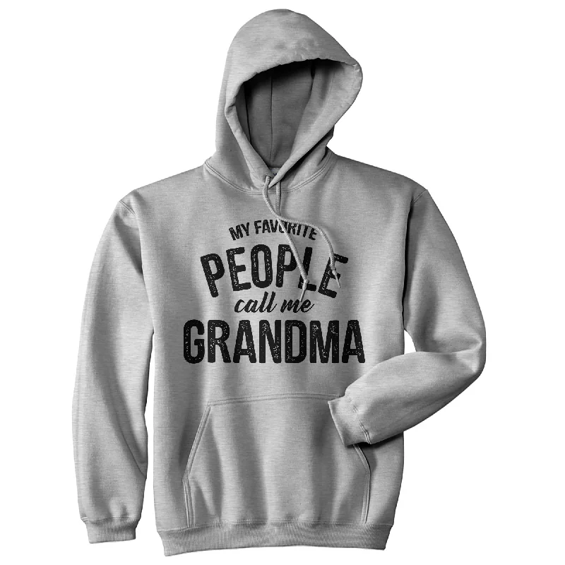 Hoodie for morning chill men-My Favorite People Call Me Grandma Hoodie