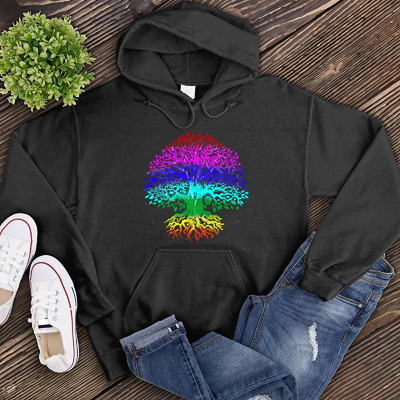 Hoodie with urban pattern men-Mystical Tree Of Life Hoodie