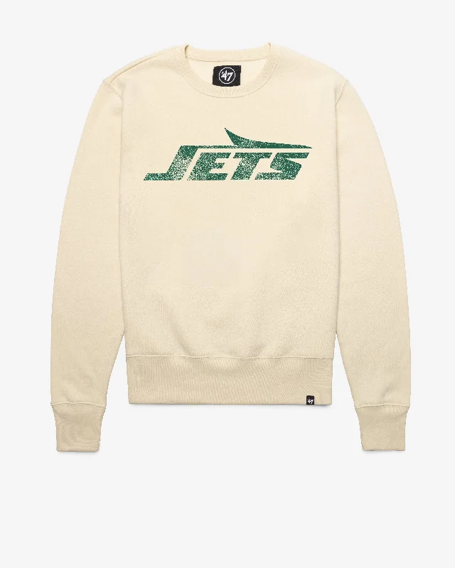 Men’s lightweight grey hoodie-NEW YORK JETS D IMPRINT '47 HEADLINE CREW