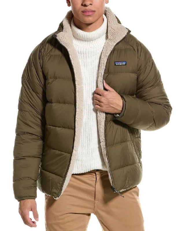 Men's sleek windbreaker jackets-Patagonia Reversible Silent Down Jacket