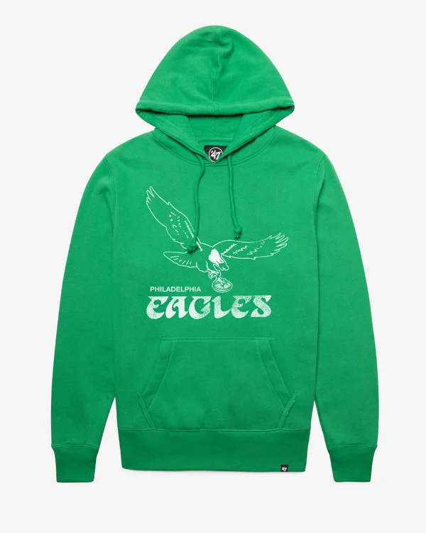 Hoodie for evening chill men-PHILADELPHIA EAGLES HISTORIC THROWBACK '47 HEADLINE HOOD