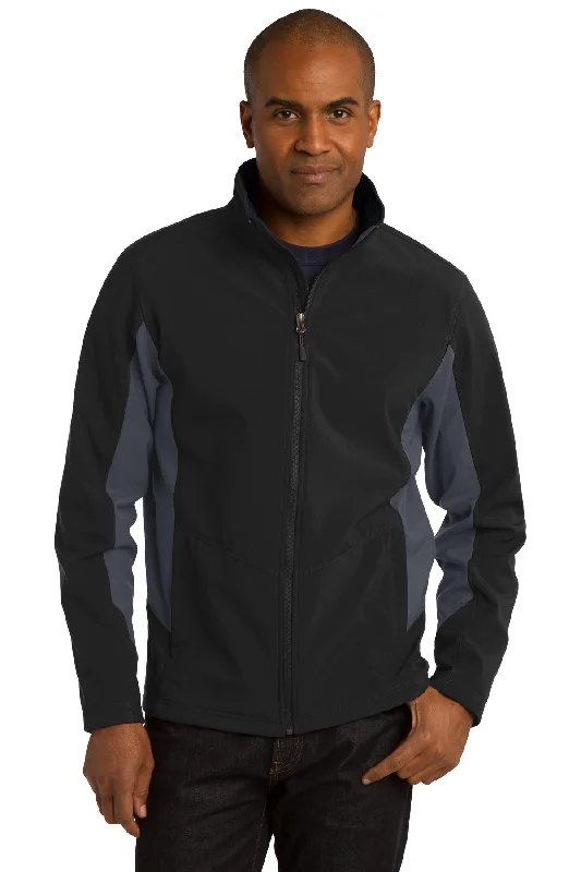 Men's tan leather jackets-Port Authority Men's Core Colorblock Soft Shell Jacket. J318