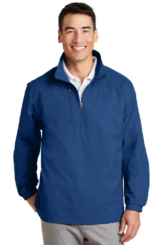 Men's sturdy rain jackets-Port Authority Men's 1/2-Zip Wind Jacket