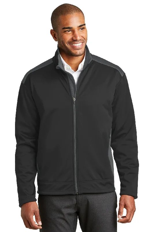 Men's silky fleece jackets-Port Authority Men's Two-Tone Soft Shell Jacket. J794