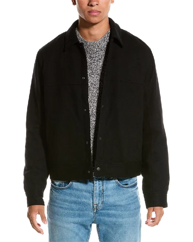 Men's chunky fleece jackets-rag & bone Owen Japanese Wool Trucker Jacket