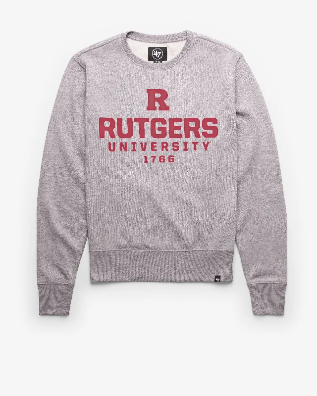 Hoodie for casual vibes men-RUTGERS SCARLET KNIGHTS HONOR ROLL '47 HEADLINE CREW