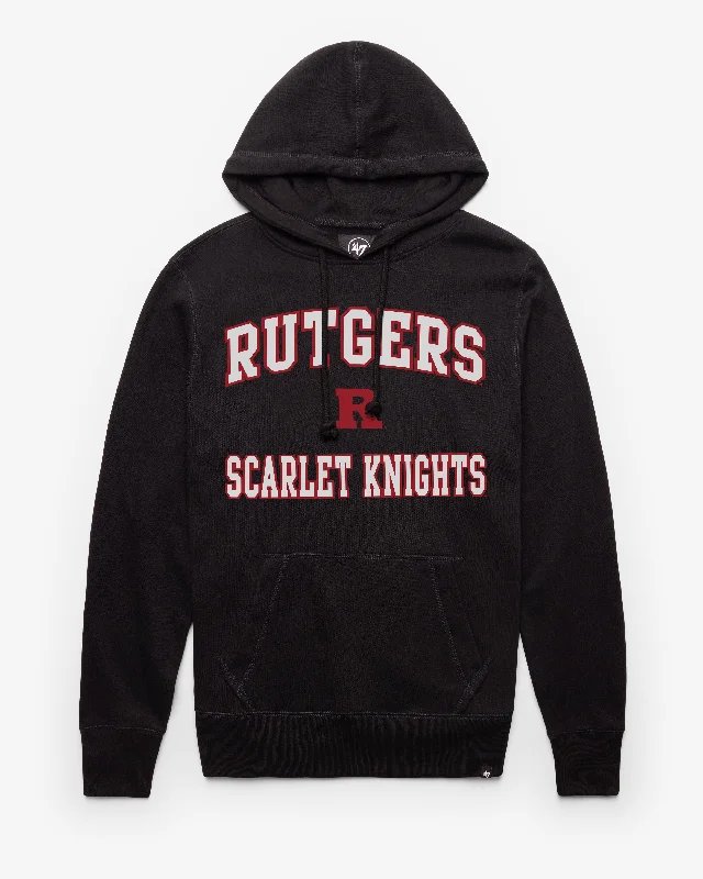 Men’s premium black hoodie-RUTGERS SCARLET KNIGHTS VELOCITY '47 HEADLINE HOOD