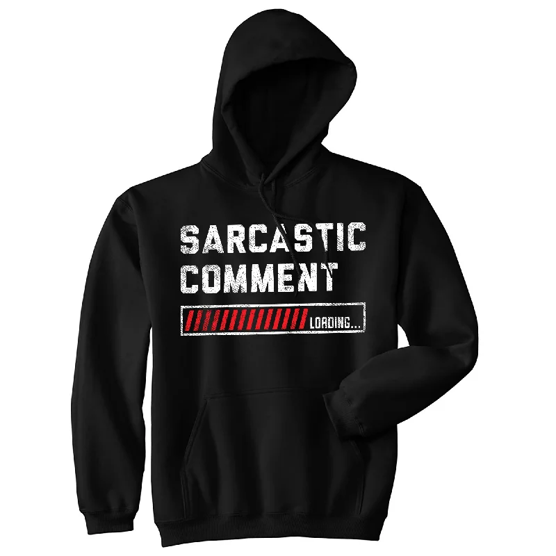 Men’s stylish white hoodie-Sarcastic Comment Loading Hoodie