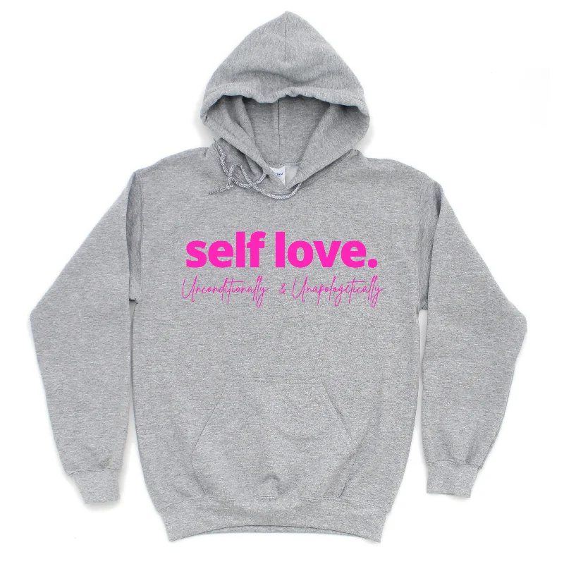 Men’s lightweight navy hoodie-Self Love Unisex Hoodie