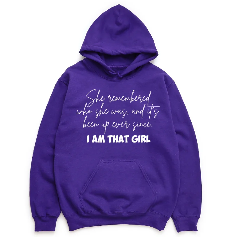 Hoodie for outdoor runs men-She remembered who she was Unisex Hoodie