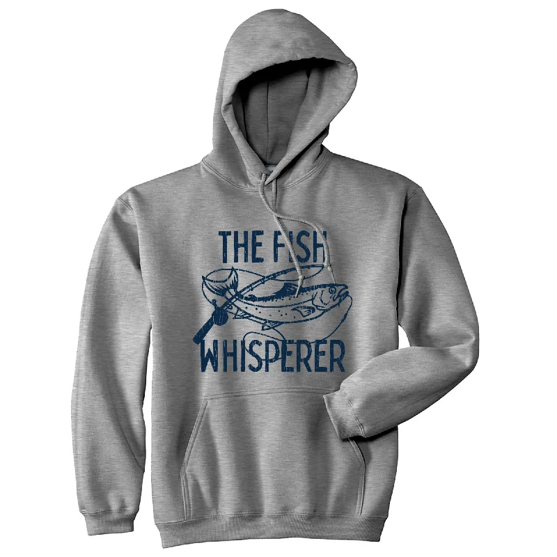 Hoodie with vintage design men-The Fish Whisperer Unisex Hoodie Funny Fishing Lover Gift For Dad