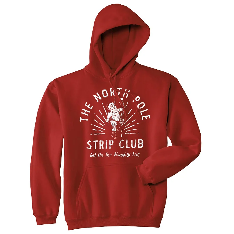 Men’s cozy sport hoodie-The North Pole Strip Club Hoodie