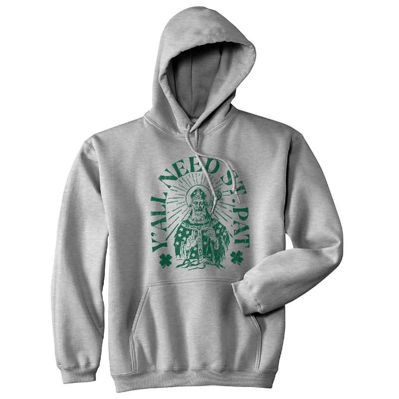 Hoodie with urban pattern men-Yall Need St Pat Hoodie