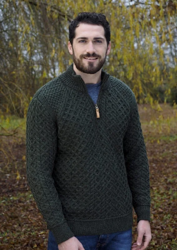 Aran Half Zip Super Soft Sweater