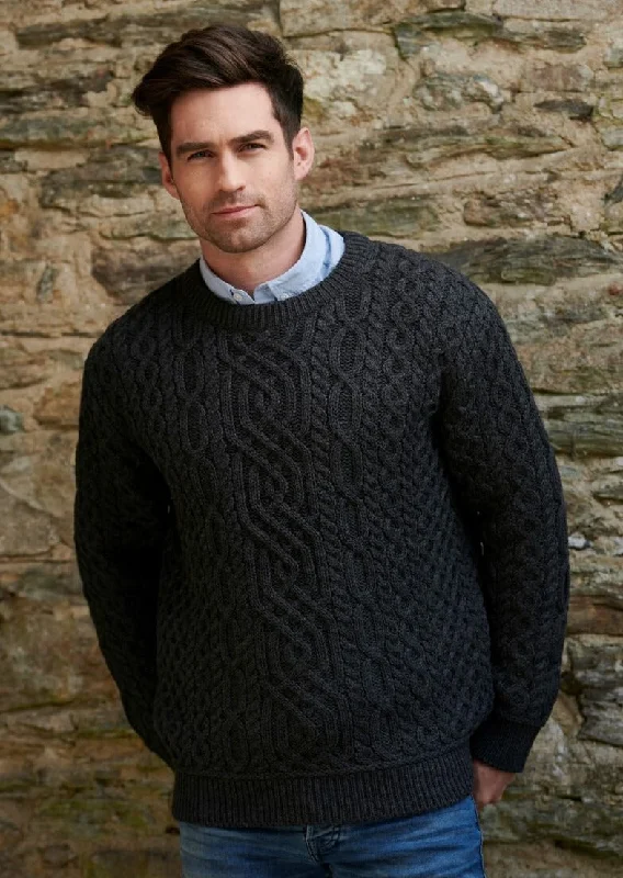 Aran Men's Super Soft Sweater | Charcoal