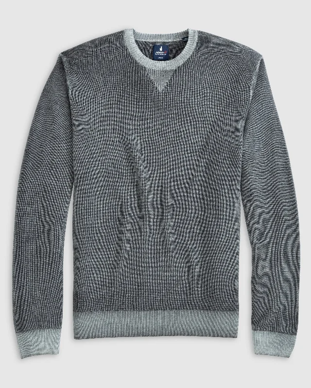 Burgess Garment-Dyed Crewneck Sweater - Dark and Stormy