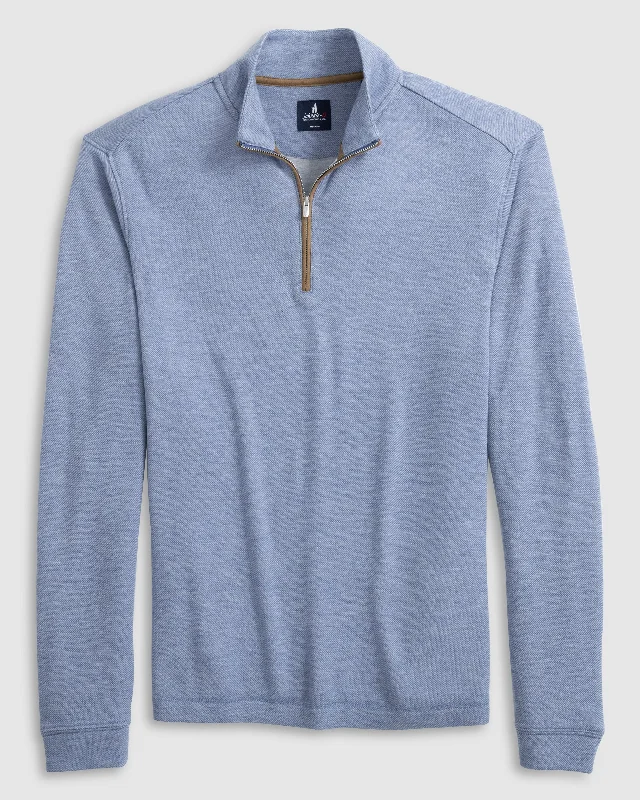 Carlson Merino 1/4 Zip Pullover- Laguna Blue