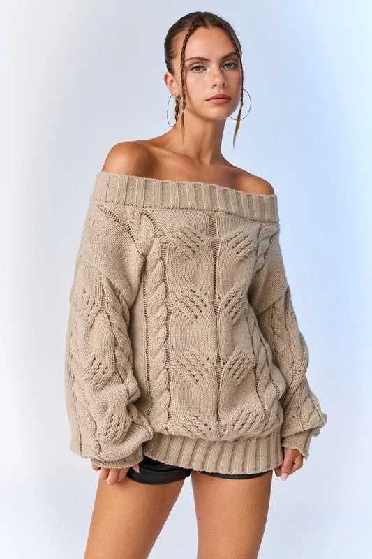 Ella Oversized Cable Knit Sweater