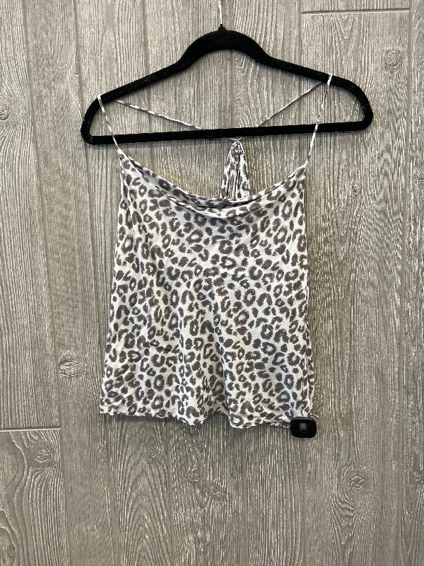 modern men’s short sleeve shirts with graphics -Top Sleeveless By Fate In Animal Print, Size: L