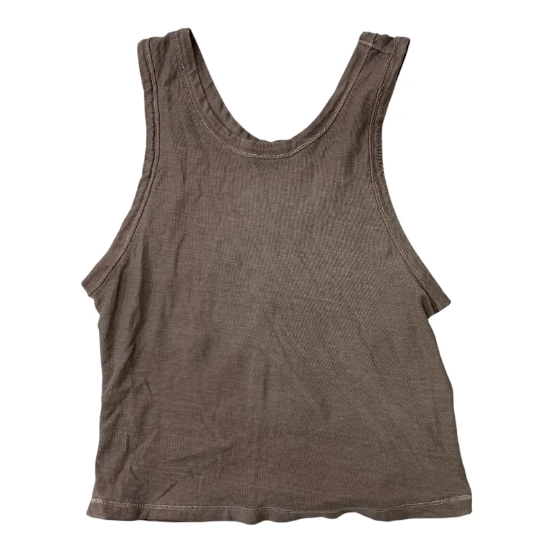 modern short sleeve t-shirts for casual outings -Top Sleeveless By Free People In Brown, Size: S