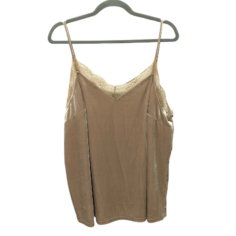 breathable short sleeve shirts for casual wear -Top Sleeveless By Vince Camuto In Beige, Size: 1x