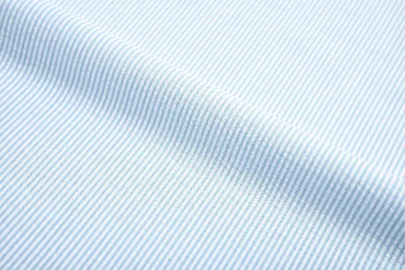 Men's vintage-inspired shirts-Alaskan Blue  Dress Stripes Seersucker